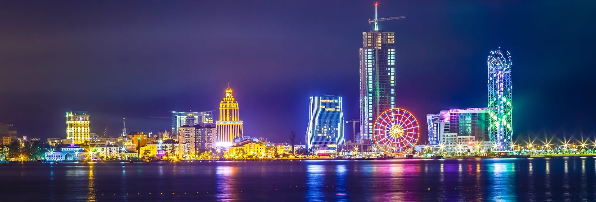 Is Batumi worth visiting? (Batumi skyline at night) Georgia DT 73591145